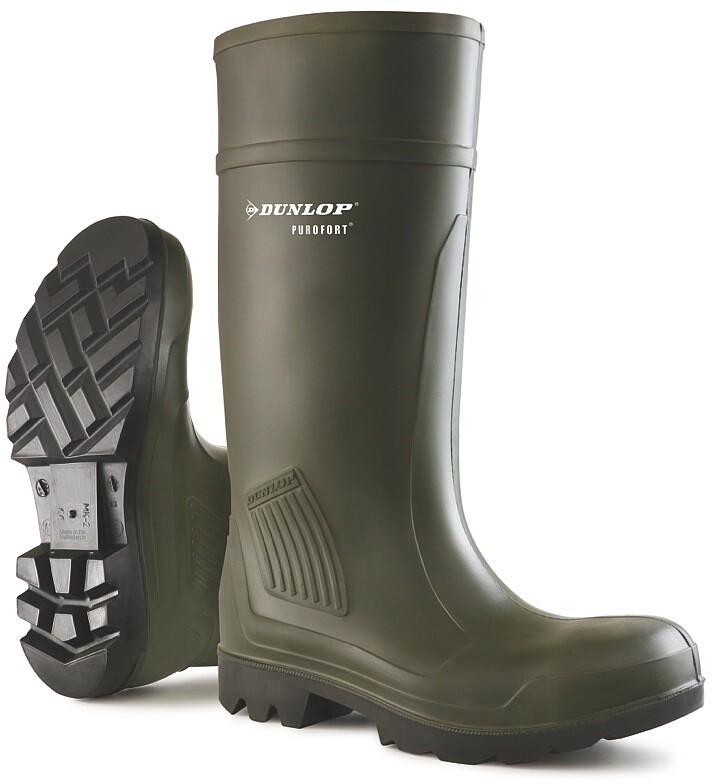 Dunlop Sicherheitsstiefel Purofort Professional full safety, grün/schwarz (S5), Gr. 44 