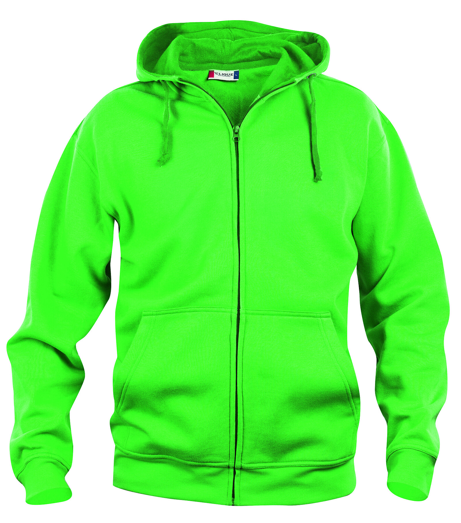 Kapuzen-Sweatjacke Basic Hoody Full Zip, apfelgrün, Gr. XL 