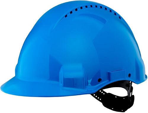 3M™ G3000 Schutzhelm, belüftet, Uvicator, Pinlock, Kunststoffschweißband, blau 