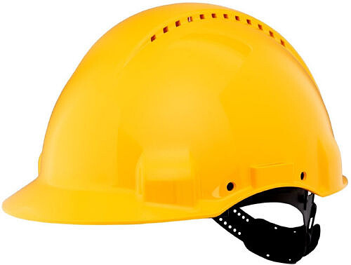 3M™ G3000 Schutzhelm, belüftet, Uvicator, Pinlock, Kunststoffschweißband, gelb 