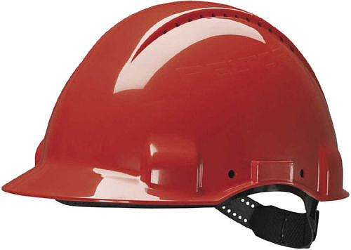 3M™ G3000 Schutzhelm, belüftet, Uvicator, Pinlock, Kunststoffschweißband, rot 