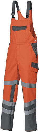 BP® Latzhose 2111 845 8553, warnorange/​dunkelgrau, kurz, Gr. 56