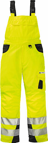 Warnschutz-Latzhose ALABAMA, warngelb/grau, Gr. 30 