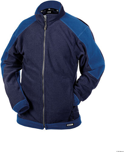 DASSY® Fleecejacke Kazan, dunkelblau/​kornblau, Gr. 3XL