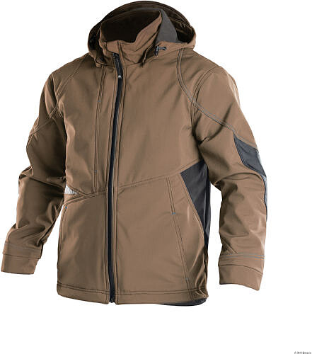 DASSY® Softshelljacke Gravity, lehmbraun/​anthrazitgrau, Gr. M