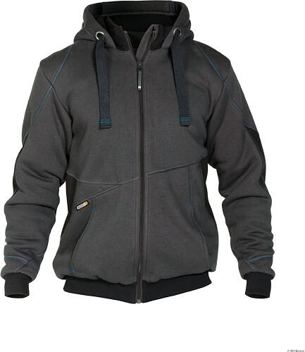 DASSY® Sweatshirt-Jacke Pulse anthrazitgrau/schwarz, Gr. 2XL 