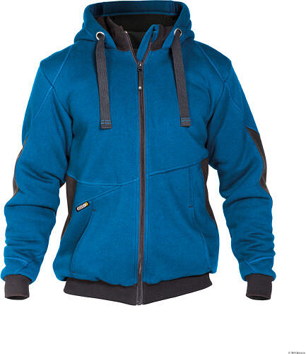 DASSY® Sweatshirt-Jacke Pulse azurblau/anthrazitgrau, Gr. XL 