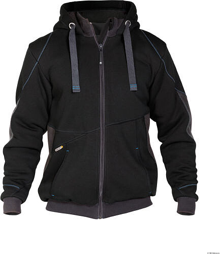 DASSY® Sweatshirt-Jacke Pulse schwarz/anthrazitgrau, Gr. 2XL 