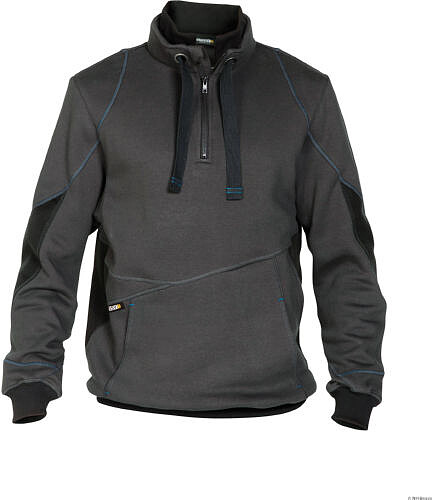 DASSY® Sweatshirt Stellar, anthrazitgrau/schwarz, Gr. XS 