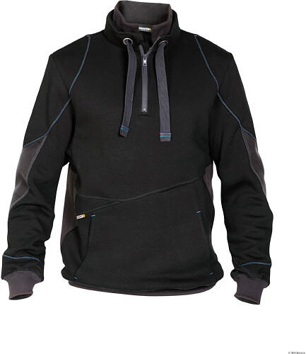 DASSY® Sweatshirt Stellar, schwarz/anthrazitgrau, Gr. M 