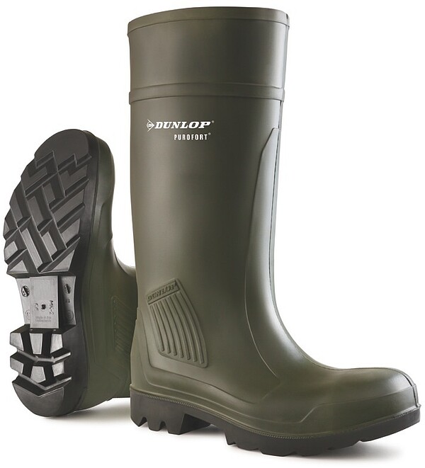 Dunlop Sicherheitsstiefel Purofort Professional full safety, grün/schwarz (S5), Gr. 39 