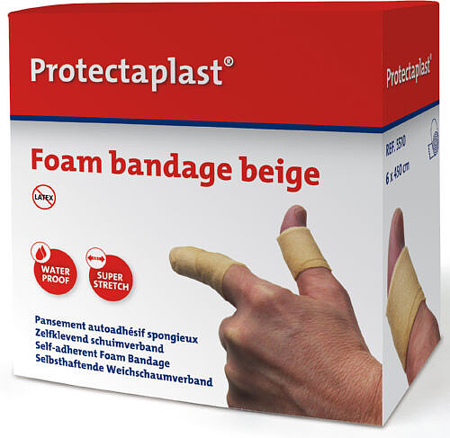 Detectaplast® Foam Wundverband 5510, beige, 6 cm x 4,5 m 