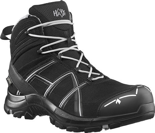 Sicherheitsstiefel BLACK EAGLE Safety 40.1 mid/black-silver (S3), Gr. 38 (UK 5.0) 