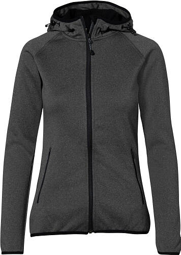 Damen Kapuzen-Tecjacke Florida 263, anthrazit meliert, Gr. 2XL 