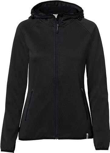 Damen Kapuzen-Tecjacke Florida 263, schwarz, Gr. 2XL 