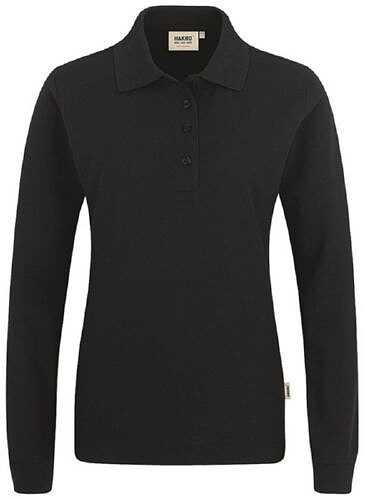 Damen Longsleeve-Poloshirt Mikralinar® 215, schwarz, Gr. 2XL 