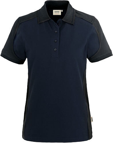 Damen Poloshirt Contrast Mikralinar® 239, tinte/anthrazit, Gr. 4XL 