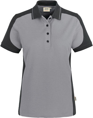 Damen Poloshirt Contrast Mikralinar® 239, titan/anthrazit, Gr. M 