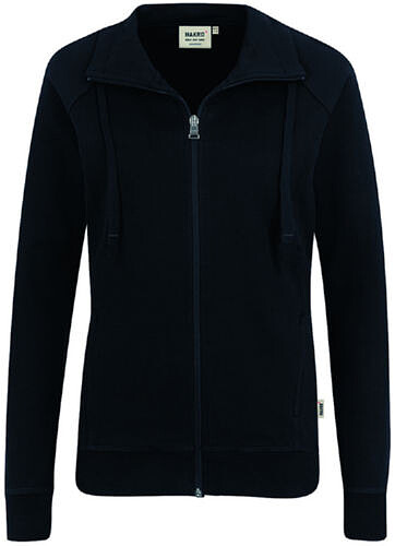 Damen Sweatjacke College 406, schwarz, Gr. 3XL 