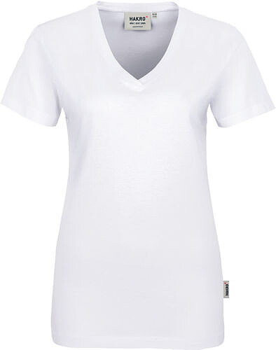 Damen V-Shirt Classic 126, weiß, Gr. 5XL 