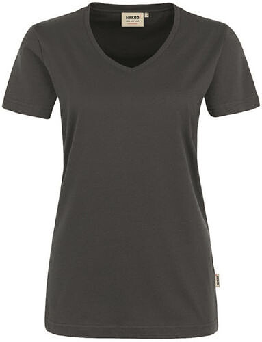 Damen V-Shirt Mikralinar® 181, anthrazit, Gr. 4XL 