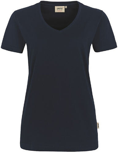 Damen V-Shirt Mikralinar® 181, tinte, Gr. XS 