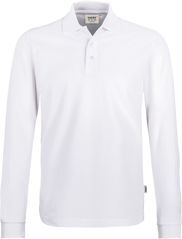 Longsleeve-Poloshirt Classic 820, weiß, Gr. S 