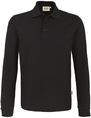 Longsleeve-Poloshirt Mikralinar® 815, schwarz, Gr. 5XL 