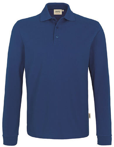 Longsleeve-Poloshirt Mikralinar® 815, ultramarinblau, Gr. M 