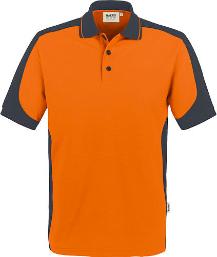 Poloshirt Contrast Mikralinar® 839, orange/anthrazit, Gr. 2XL 