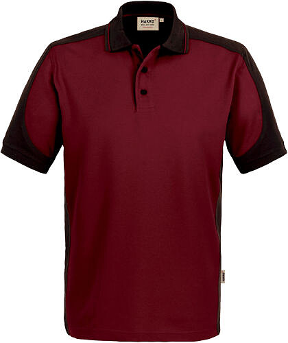 Poloshirt Contrast Mikralinar® 839, weinrot/anthrazit, Gr. 4XL 