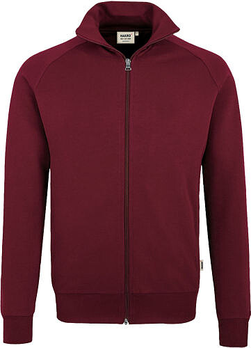 Sweatjacke College 606, weinrot, Gr. S