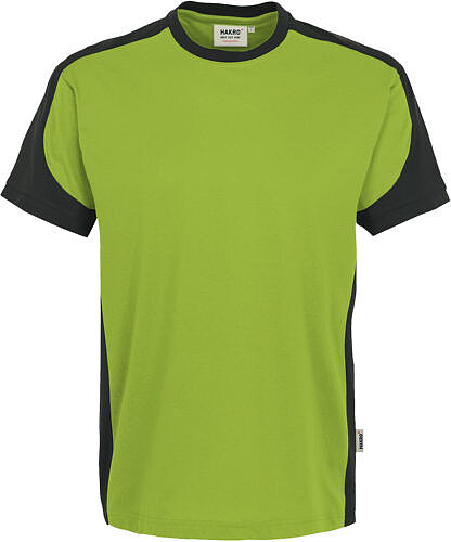 T-Shirt Contrast Mikralinar®, kiwi/anthrazit 290, Gr. 4XL 