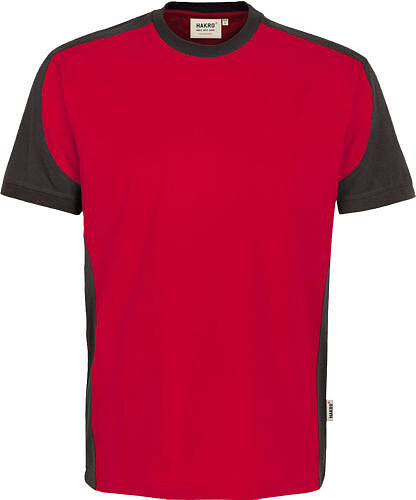 T-Shirt Contrast Mikralinar®, rot/anthrazit 290, Gr. 3XL 