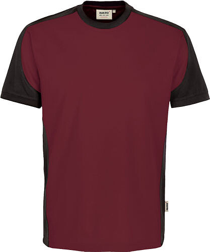 T-Shirt Contrast Mikralinar®, weinrot/anthrazit 290, Gr. 4XL 
