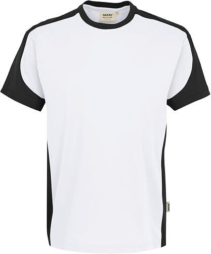 T-Shirt Contrast Mikralinar®, weiß/anthrazit 290, Gr. 3XL 
