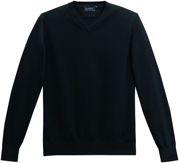 V-Pullover Premium-Cotton 143, schwarz, Gr. L 