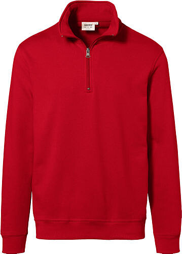 Zip-Sweatshirt Premium 451, rot, Gr. L 