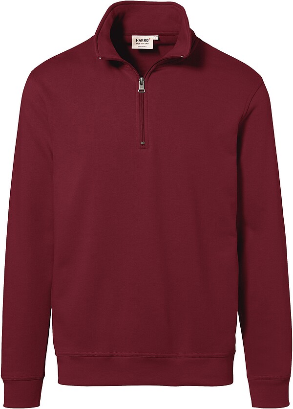Zip-Sweatshirt Premium 451, weinrot, Gr. XS 