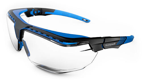 Schutzbrille Avatar™ OTG, PC, grau, AR/HC, schwarz/blau 