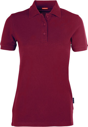 Damen Heavy Performance Poloshirt, bordeaux/burgundy, Gr. L 