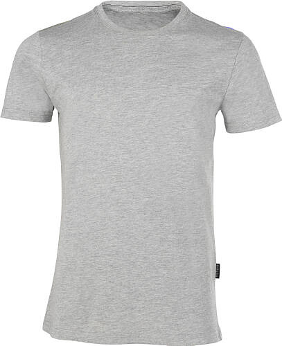 Herren Luxury Roundneck T-Shirt, grau-meliert, Gr. M 