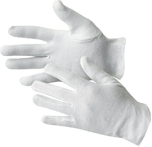 Baumwolltrikot-Handschuhe schwer, verstärkt, weiß, Gr. 11 