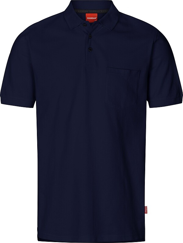 Apparel Piqué Poloshirt mit Brusttasche, saphirblau, Gr. XL