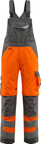 MASCOT® Newcastle Latzhose, warnorange/dunkelanthrazit, Schrittlänge 82 cm, Gr. C48 