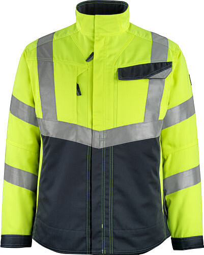 MASCOT® Oxford Arbeitsjacke, warngelb/schwarzblau, Gr. L 