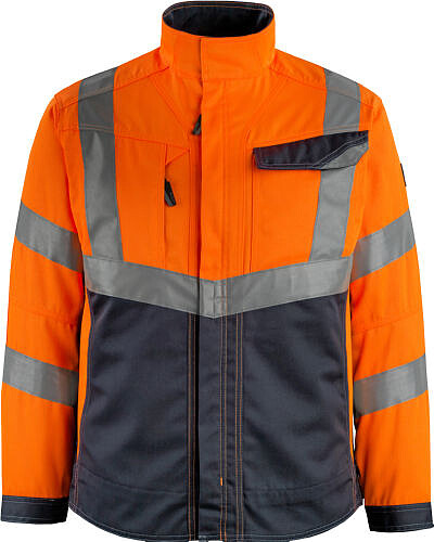 MASCOT® Oxford Arbeitsjacke, warnorange/schwarzblau, Gr. L 