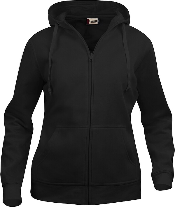 Basic Hoody Full zip ladies, schwarz, Gr. L