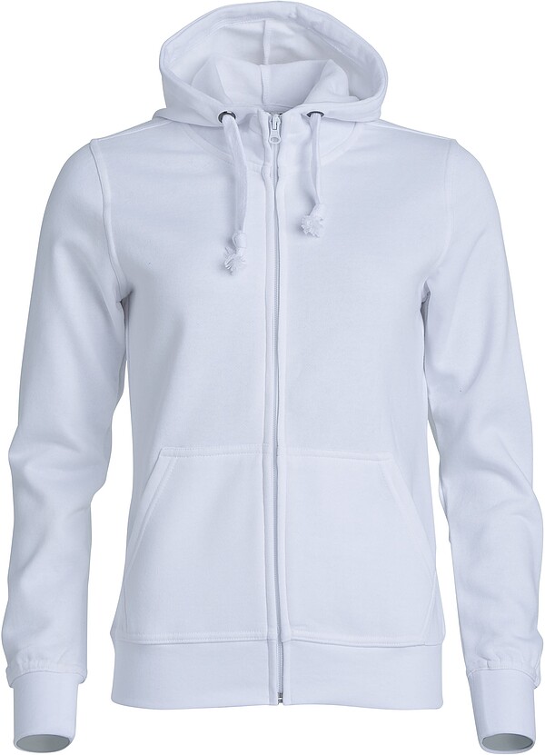 Basic Hoody Full zip ladies, weiß, Gr. L