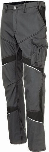 KÜBLER ACTIVIQ cotton+ Damenhose 2550, anthrazit/schwarz, Gr. 38 